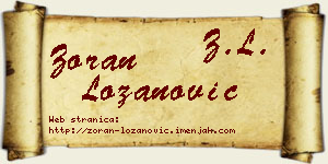Zoran Lozanović vizit kartica
